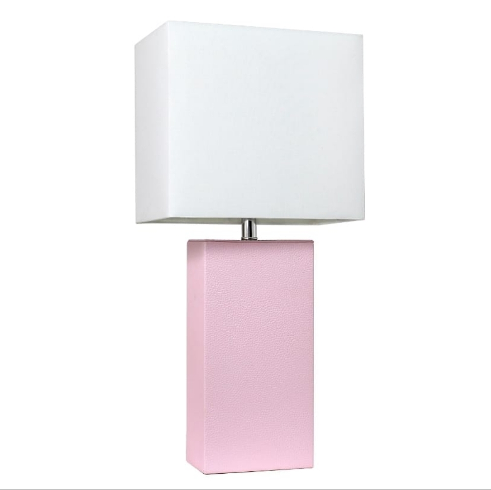 Pink and White Table Lamp